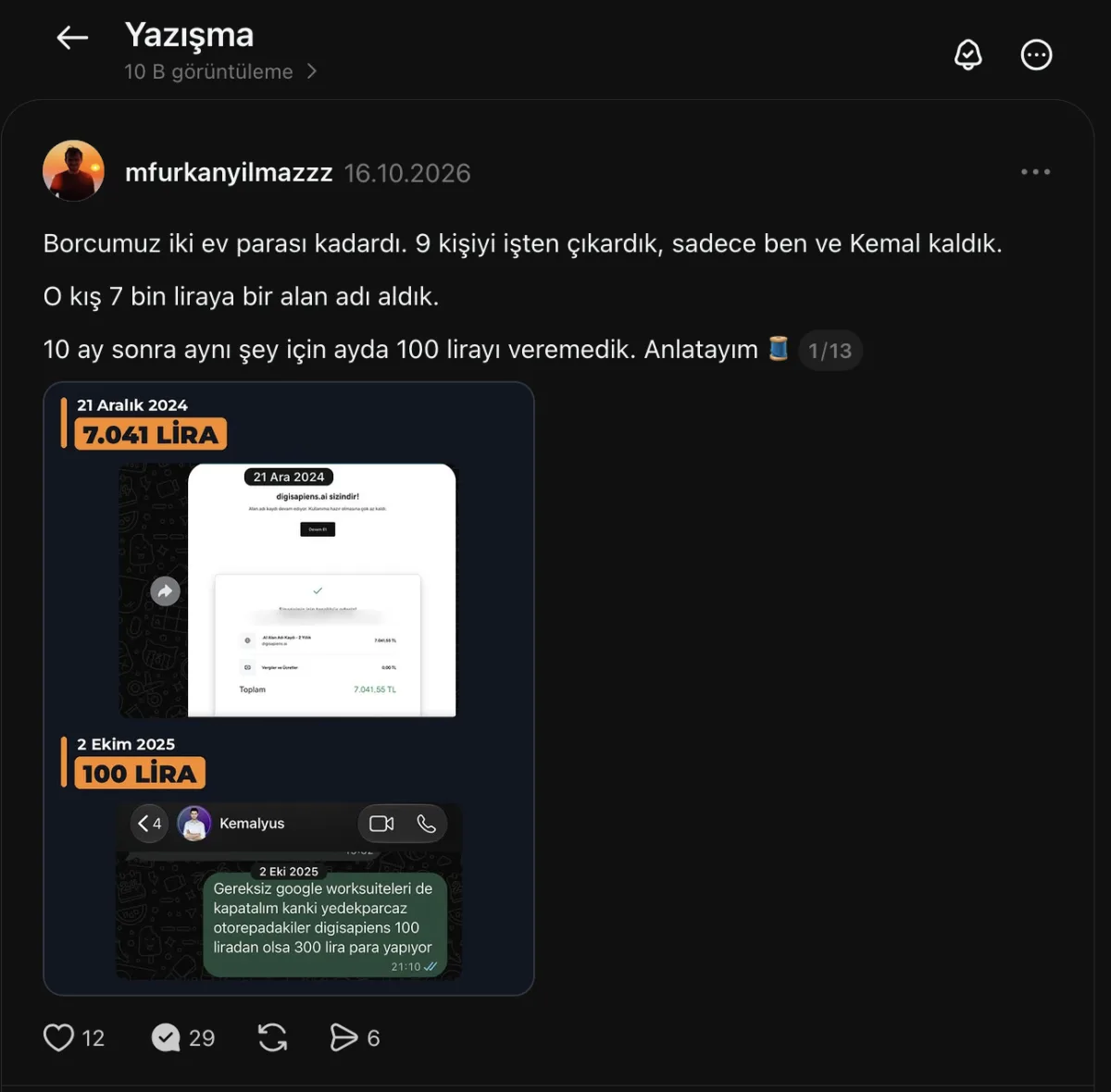 Threads'te 100 lirayı çok gördüğüm proje: Digisapiens, 10 bin görüntülenme