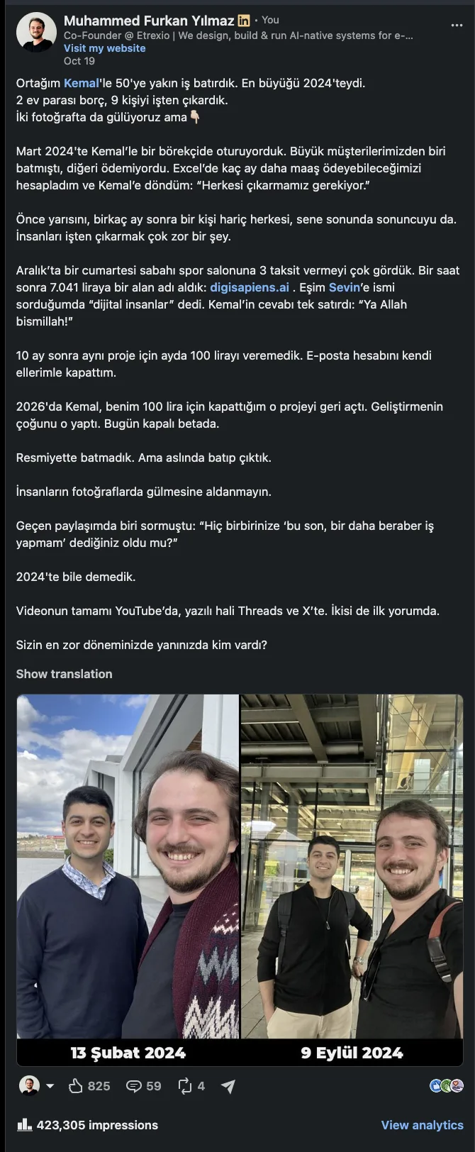 LinkedIn'te 100 lirayı çok gördüğüm proje: Digisapiens, 423 bin görüntülenme